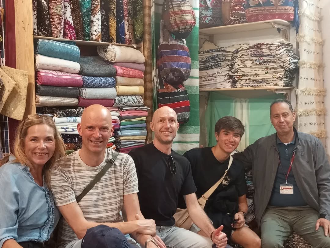 Local guide showing Fes Medina to tourists
